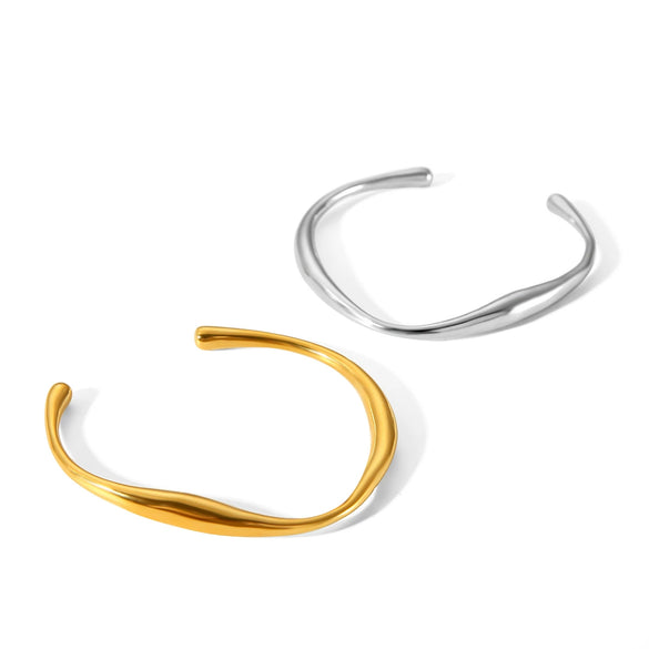Fashion Geometric Shaped Irregular Stainless Steel Electroplated Female Bracelet