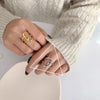 Fashion Geometric Copper Plating White Gold Plated Silver Plated Women'S Open Ring