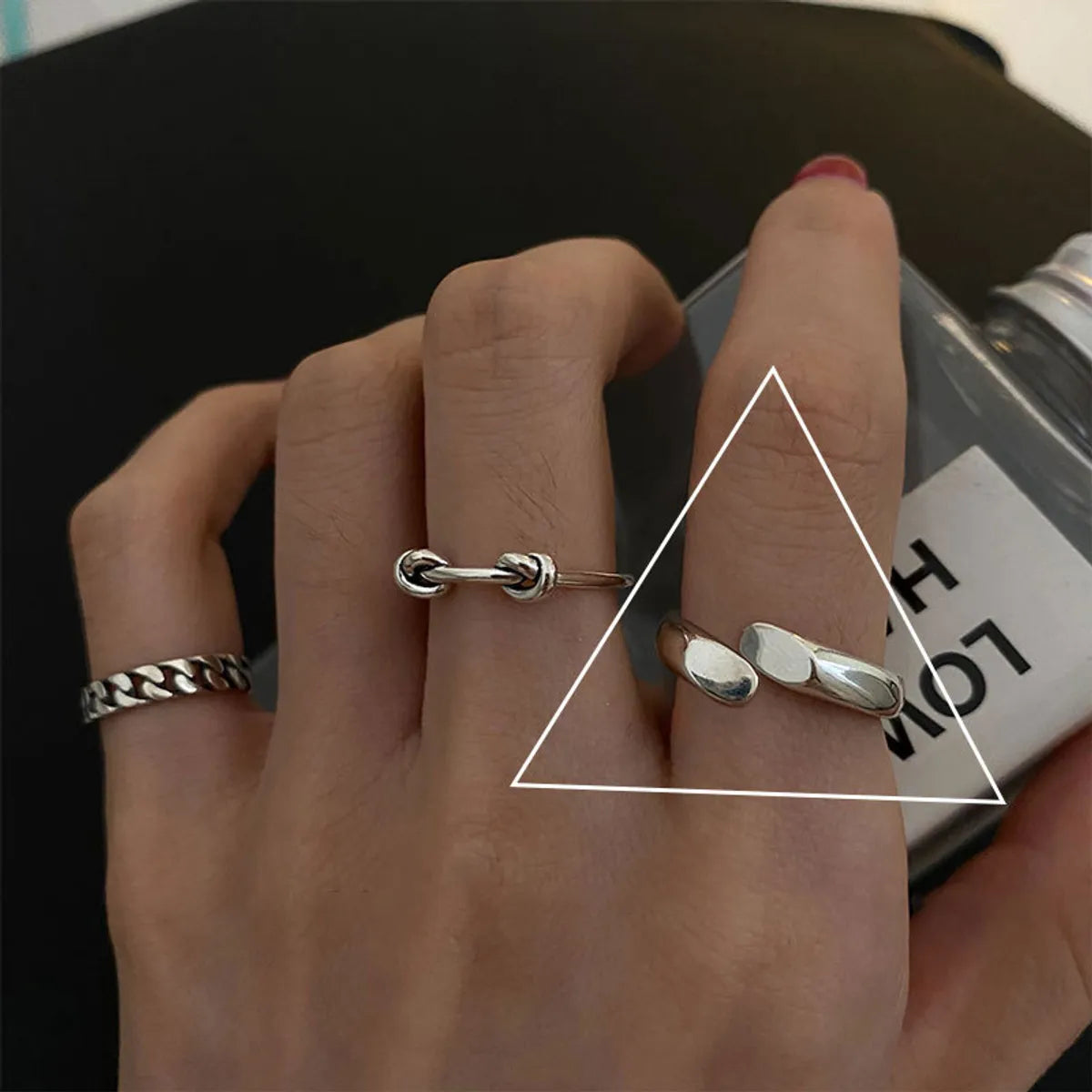 Fashion Geometric Copper Plating White Gold Plated Silver Plated Women'S Open Ring