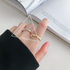 Fashion Geometric Copper Plating White Gold Plated Silver Plated Women'S Open Ring