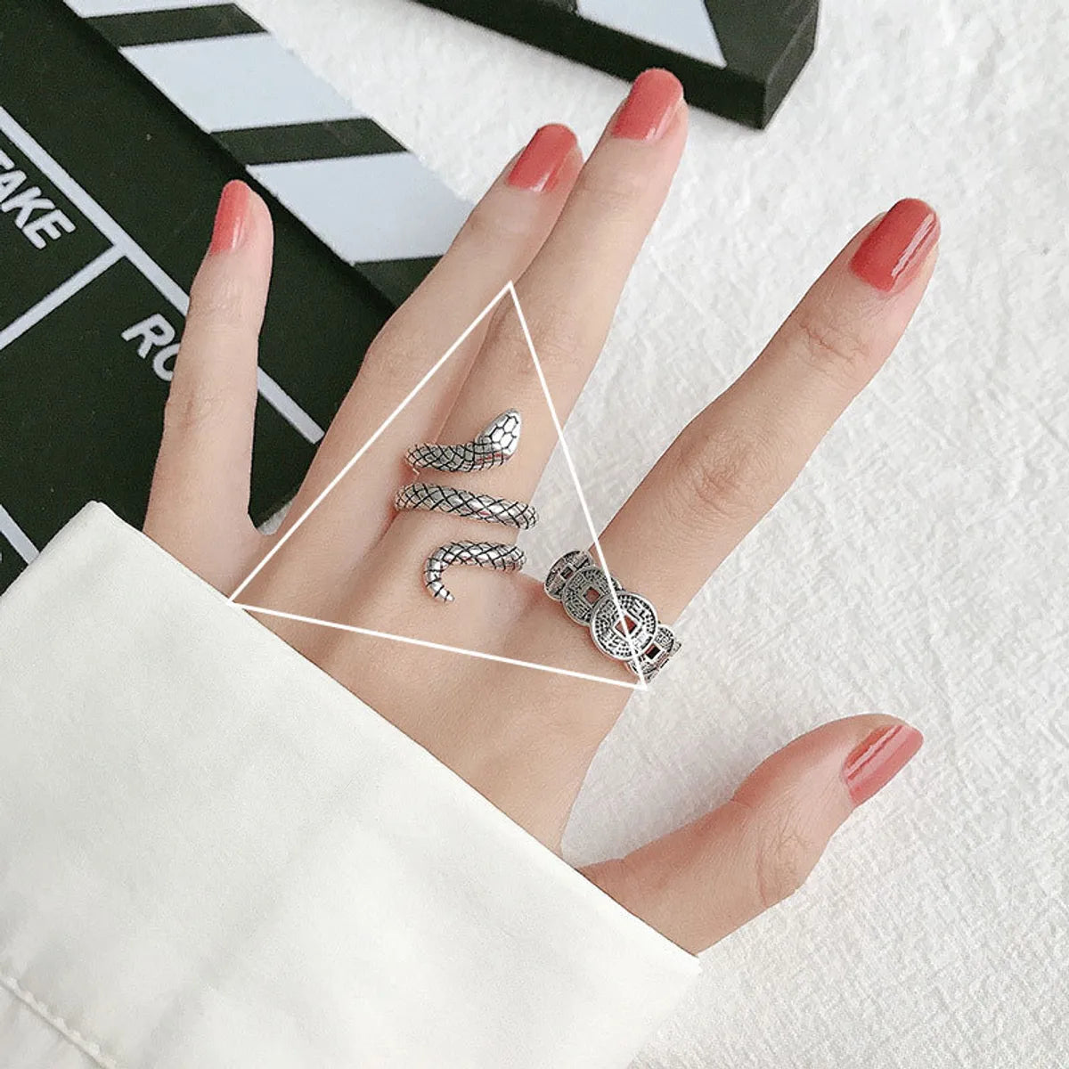 Fashion Geometric Copper Plating White Gold Plated Silver Plated Women'S Open Ring