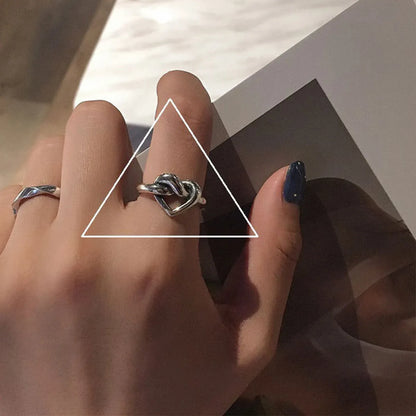 Fashion Geometric Copper Plating White Gold Plated Silver Plated Women'S Open Ring