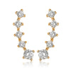 Fashion Geometric 925 Silver Zirconium Earrings With Electroplating