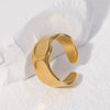 Fashion Geometric Solid Color Stainless Steel Open Ring 1 Piece