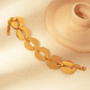 Fashion Geometric Stainless Steel Bracelet With Electroplating Design
