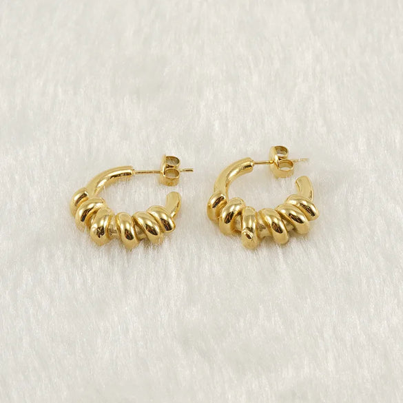 Fashion Geometric Stainless Steel Earrings Plating Stainless Steel Earrings 1 Pair