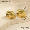 Fashion Geometric Stainless Steel Earrings With Electroplating For Women