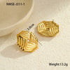 Fashion Geometric Stainless Steel Earrings With Electroplating For Women