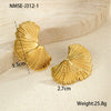 Fashion Geometric Stainless Steel Earrings With Electroplating For Women