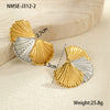 Fashion Geometric Stainless Steel Earrings With Electroplating For Women