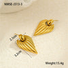 Fashion Geometric Stainless Steel Earrings With Electroplating For Women