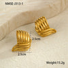 Fashion Geometric Stainless Steel Earrings With Electroplating For Women