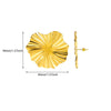 Fashion Geometric Stainless Steel Gold Electroplated Heartshaped Earrings