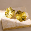 Fashion Geometric Stainless Steel Gold Electroplated Heartshaped Earrings