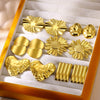 Fashion Geometric Stainless Steel Gold Electroplated Heartshaped Earrings