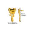 Fashion Geometric Stainless Steel Gold Plated Earrings