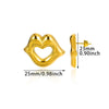 Fashion Geometric Stainless Steel Gold Plated Earrings