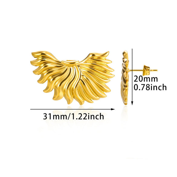 Fashion Geometric Stainless Steel Gold Plated Earrings