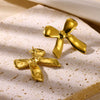 Fashion Geometric Stainless Steel Gold Plated Earrings