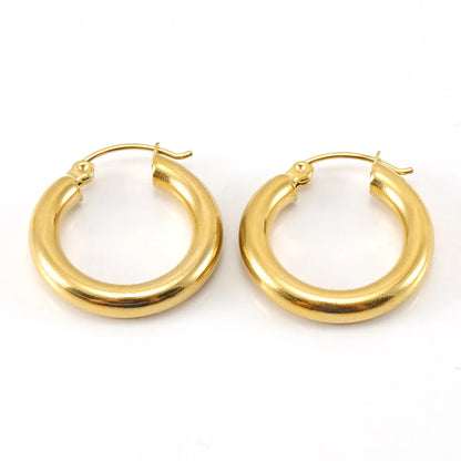 Fashion Geometric Stainless Steel Hoop Earrings Plating Stainless Steel Earrings