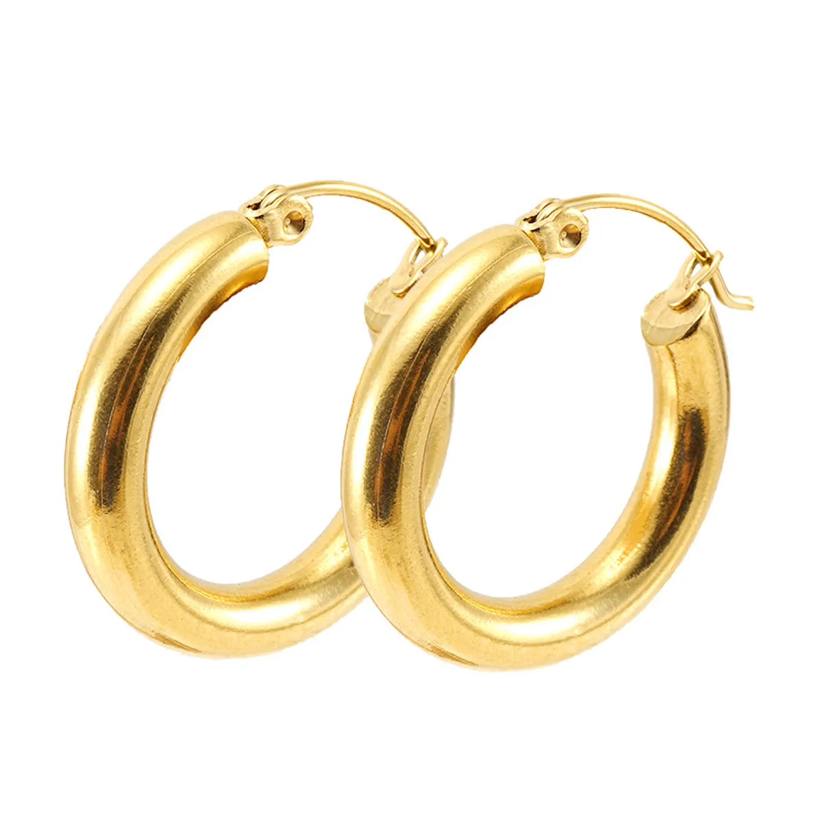 Fashion Geometric Stainless Steel Hoop Earrings Plating Stainless Steel Earrings