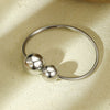 Fashion Geometric Stainless Steel Irregular Round Water Drop Electroplated Bracelet Ring Suit