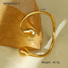 Fashion Geometric Stainless Steel Irregular Round Water Drop Electroplated Bracelet Ring Suit