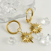 Fashion Geometric 316L Stainless Steel 18K Gold Plated Earrings For Women