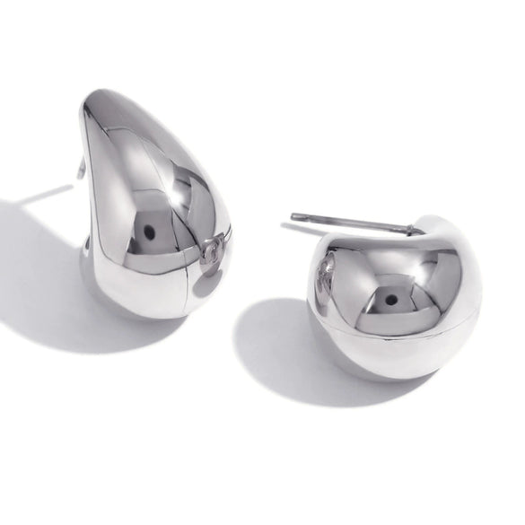 Fashion Geometric Stainless Steel 18K Gold Plated Hollow Hook Earrings For Women