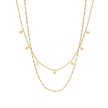 Fashion Geometric Stainless Steel Gold Plated Gold Plated Layered Necklaces