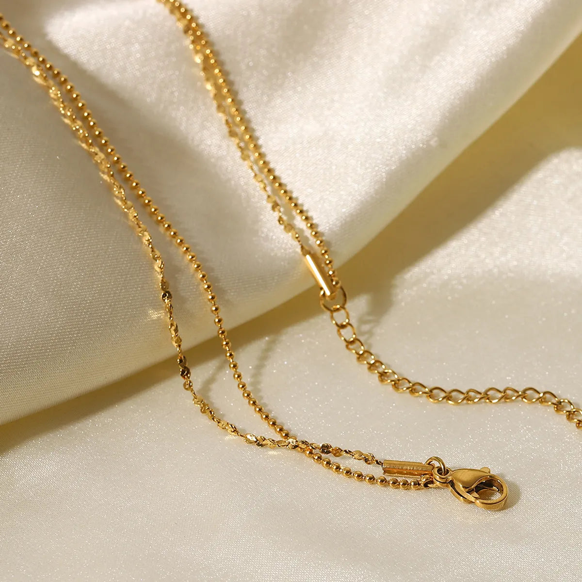 Fashion Geometric Stainless Steel Gold Plated Gold Plated Layered Necklaces