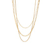 Fashion Geometric Stainless Steel Layered Necklaces Gold Plated Stainless Steel Necklaces