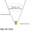 Fashion Geometric Stainless Steel Necklace For Women With Vacuum Electroplated Simple Clavicle Chain