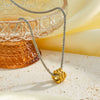 Fashion Geometric Stainless Steel Necklace For Women With Vacuum Electroplated Simple Clavicle Chain