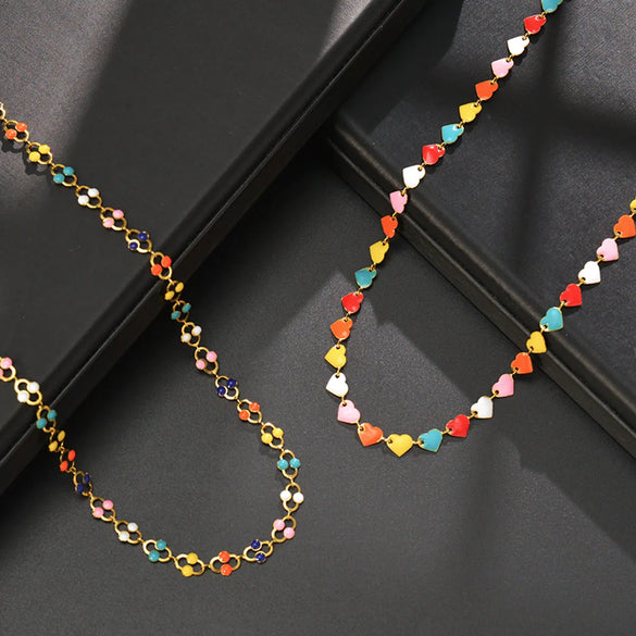 Fashion Geometric Stainless Steel Necklace Plating Stainless Steel Necklaces