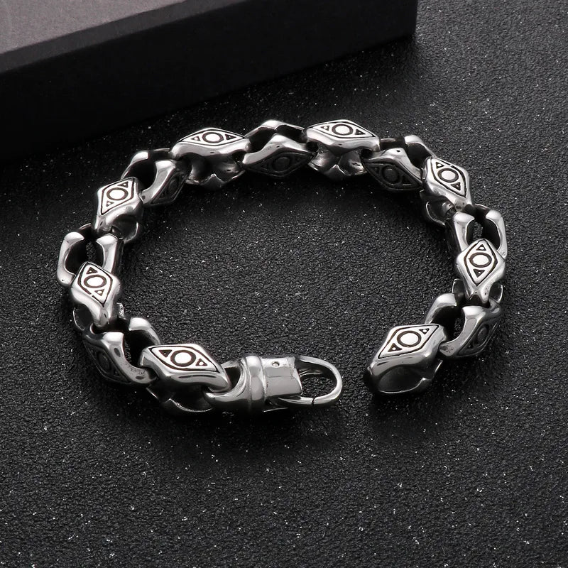 Fashion Geometric Stainless Steel Patchwork Bracelets 1 Piece