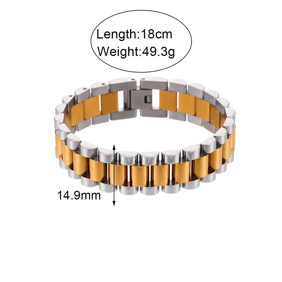 Fashion Geometric Stainless Steel Plating Bracelets