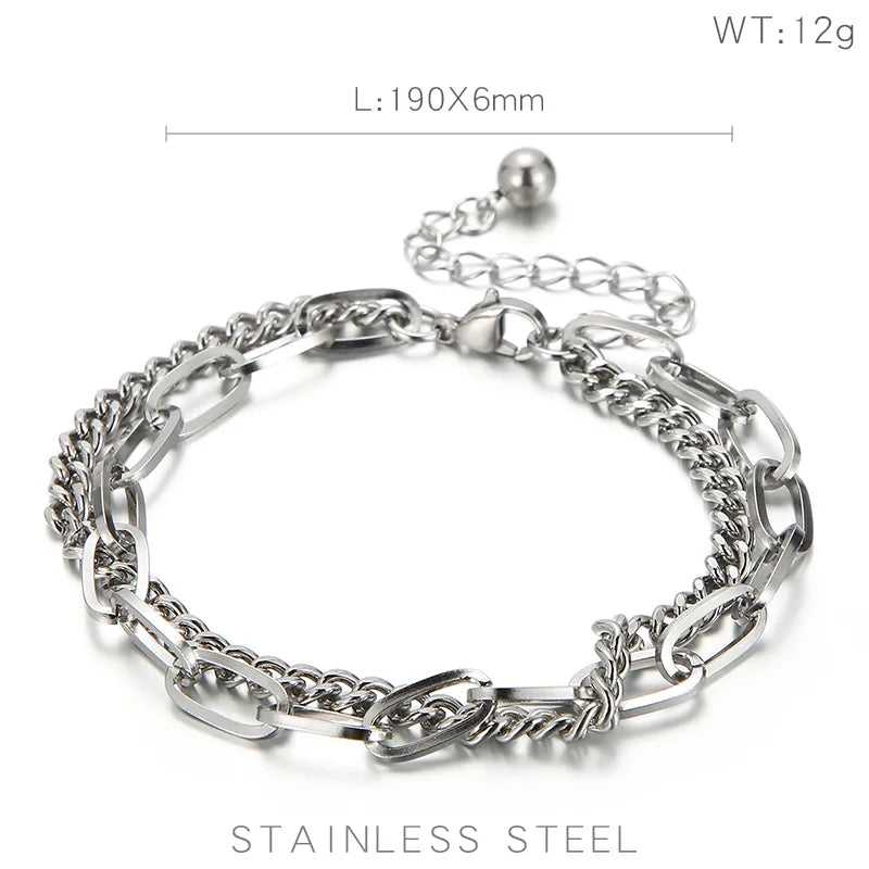 Fashion Geometric Stainless Steel Plating Bracelets 1 Piece