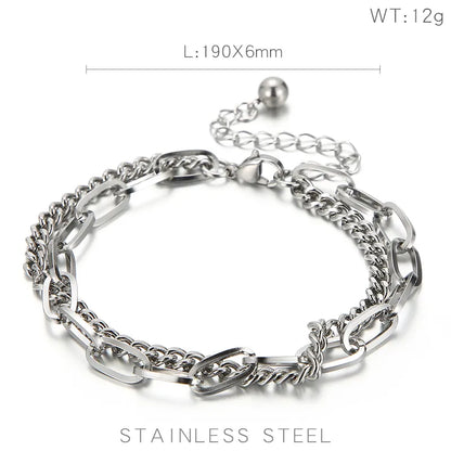 Fashion Geometric Stainless Steel Plating Bracelets 1 Piece