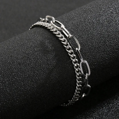 Fashion Geometric Stainless Steel Plating Bracelets 1 Piece