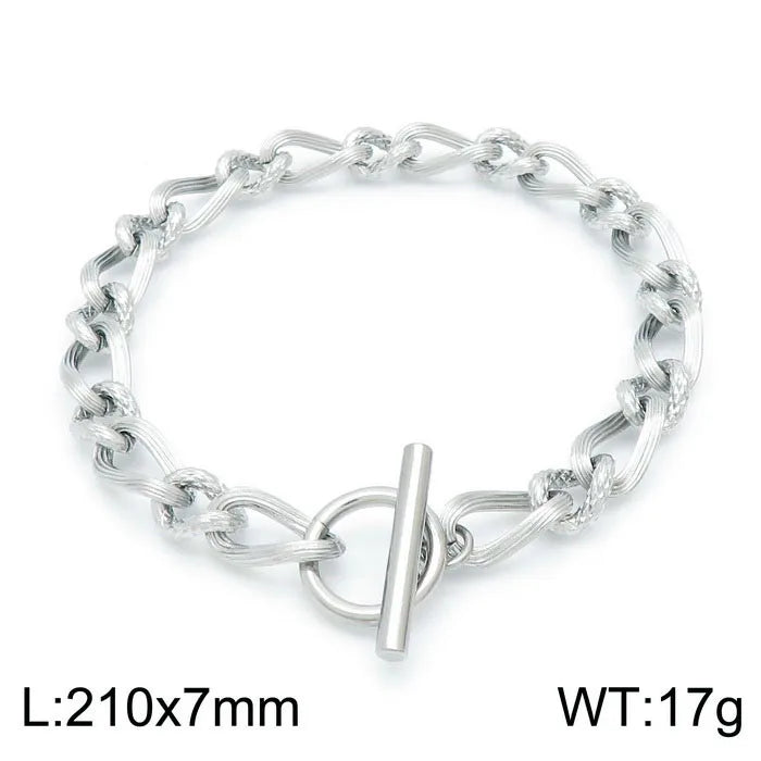 Fashion Geometric Stainless Steel Plating Bracelets 1 Piece