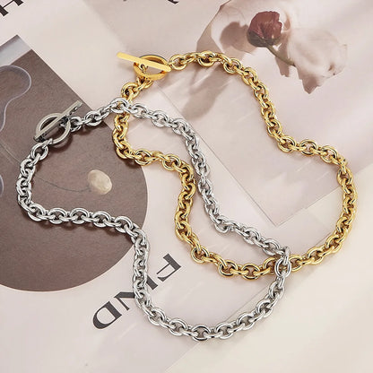 Wholesale Fashion Geometric Stainless Steel Plating Bracelets Necklace