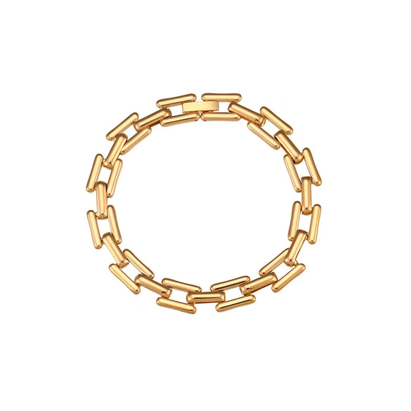 Wholesale Jewelry Fashion Geometric 304 Stainless Steel 18K Gold Plated Plating Bracelets Necklace