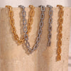 Wholesale Jewelry Fashion Geometric 304 Stainless Steel 18K Gold Plated Plating Bracelets Necklace