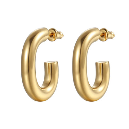 1 Pair Fashion Geometric Plating 201 Stainless Steel 18K Gold Plated Drop Earrings