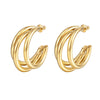 1 Pair Fashion Geometric Plating Stainless Steel Ear Studs