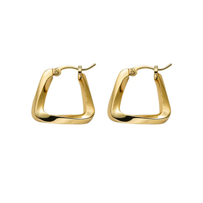 1 Pair Fashion Geometric Plating 201 Stainless Steel 18K Gold Plated Earrings