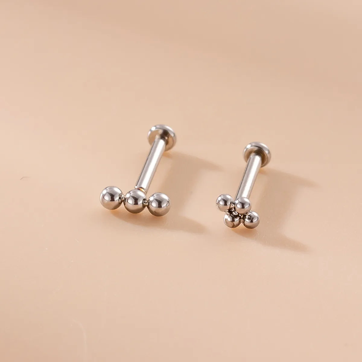 Fashion Geometric Stainless Steel Plating Labret 1 Piece