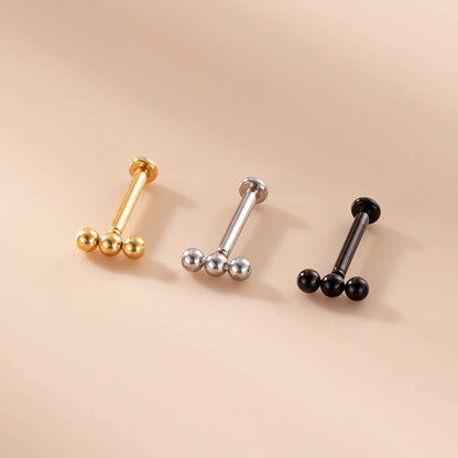 Fashion Geometric Stainless Steel Plating Labret 1 Piece