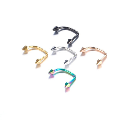 Fashion Geometric Stainless Steel Plating Lip Stud 1 Piece